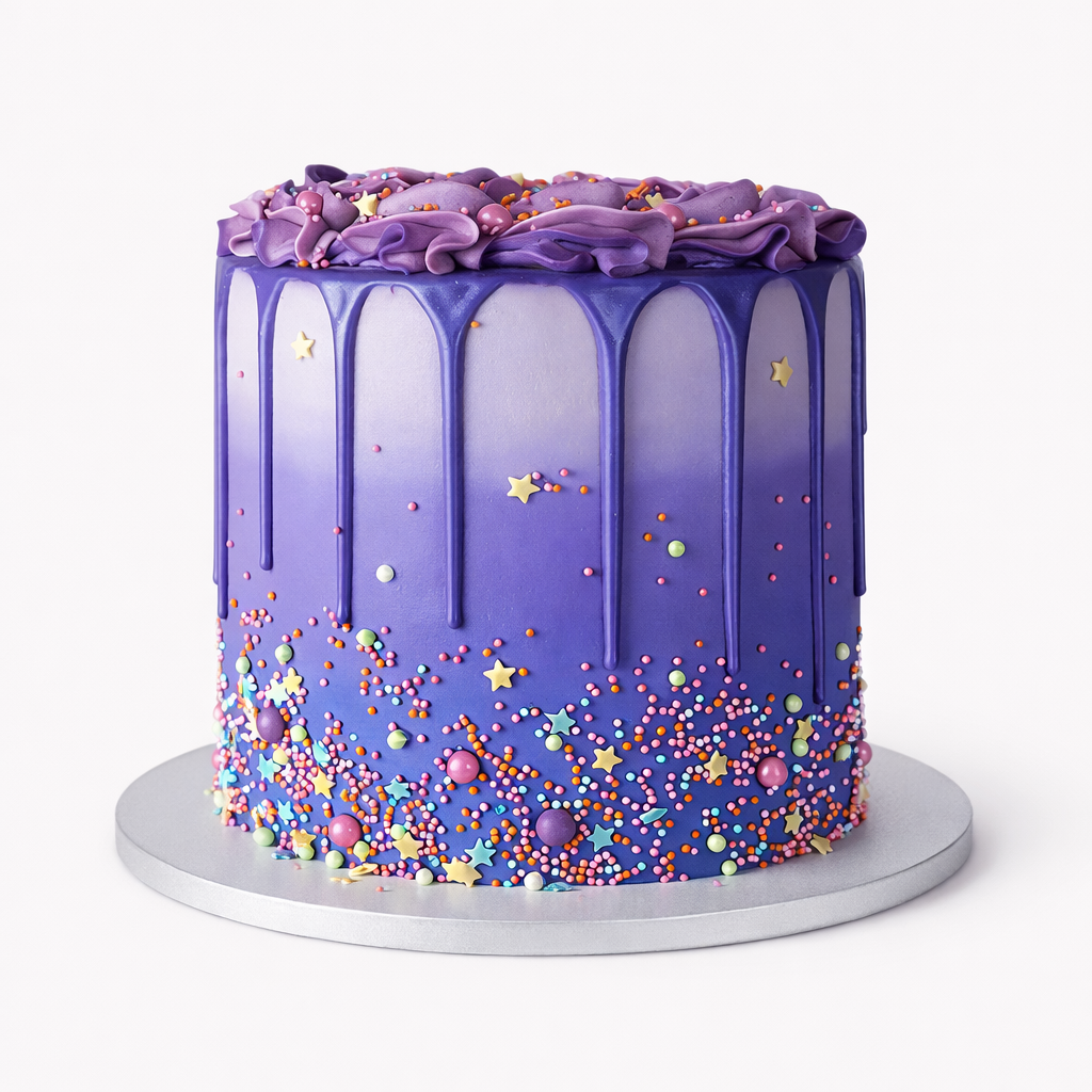 Galaxy Sprinkle Cake