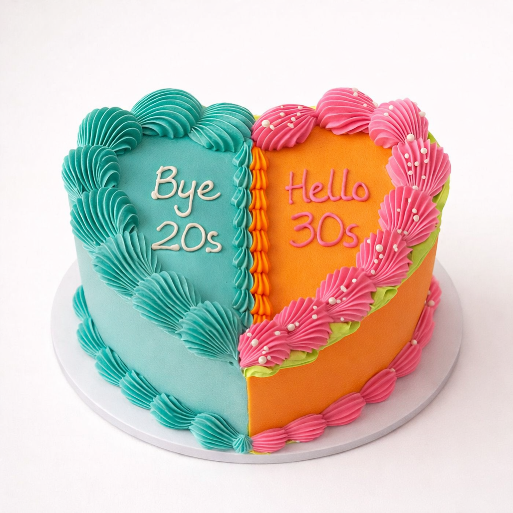 Split Heart Cake