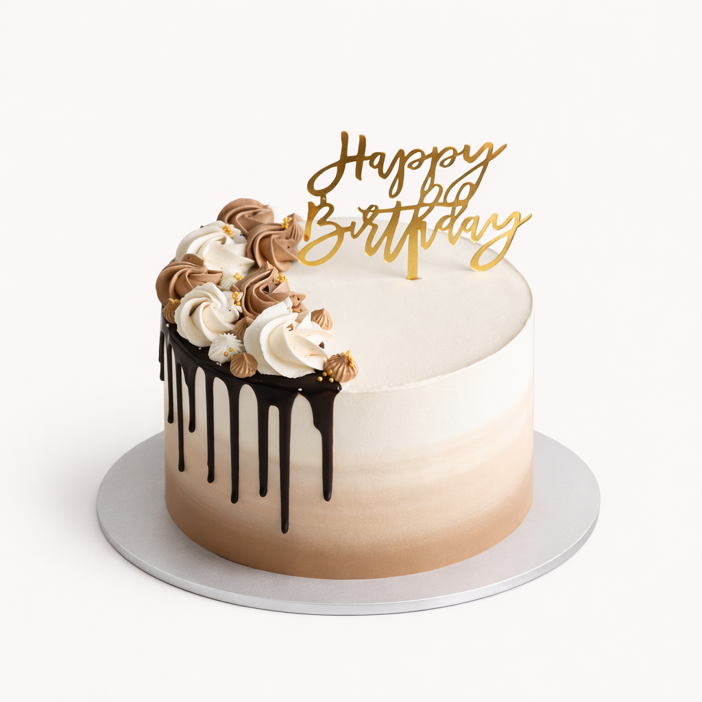 Mocha Drip Celebration Cake