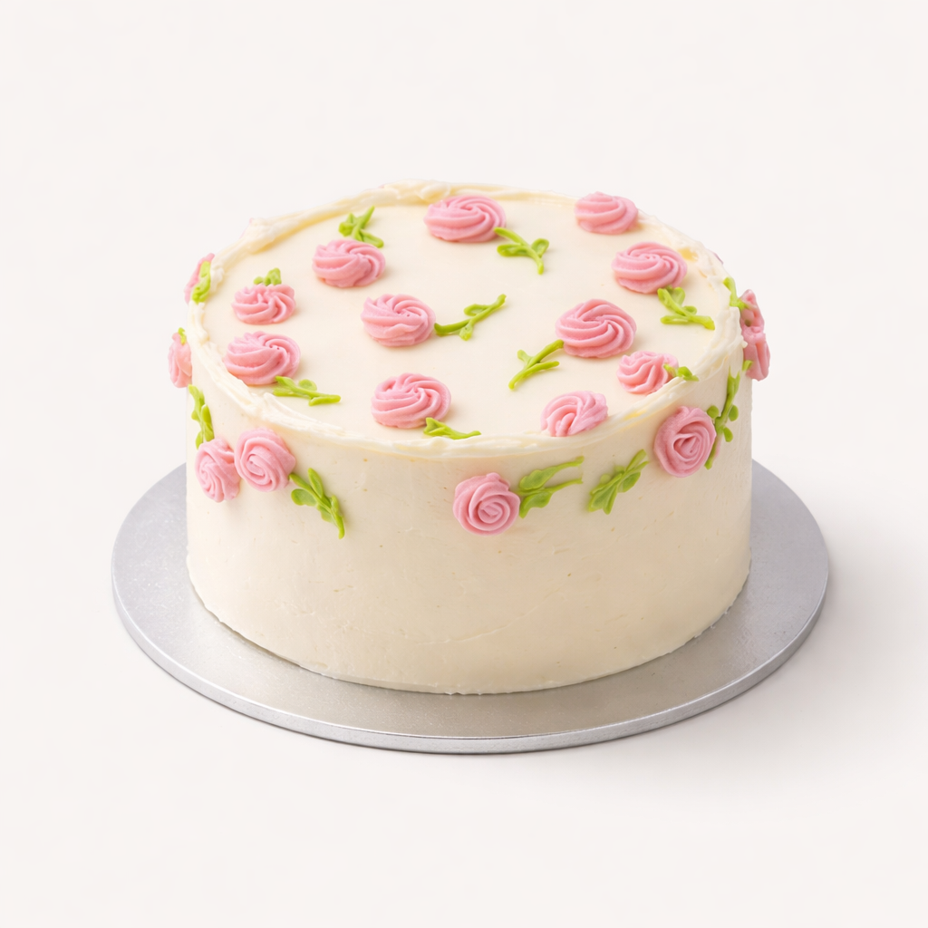 Rosy Cream Cake