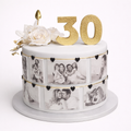 Golden Memories Photo Cake