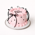 Pink Ribbon Charm Cake