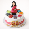 Saree Elegance Celebration Cake