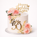 Golden Bloom 50th Cake