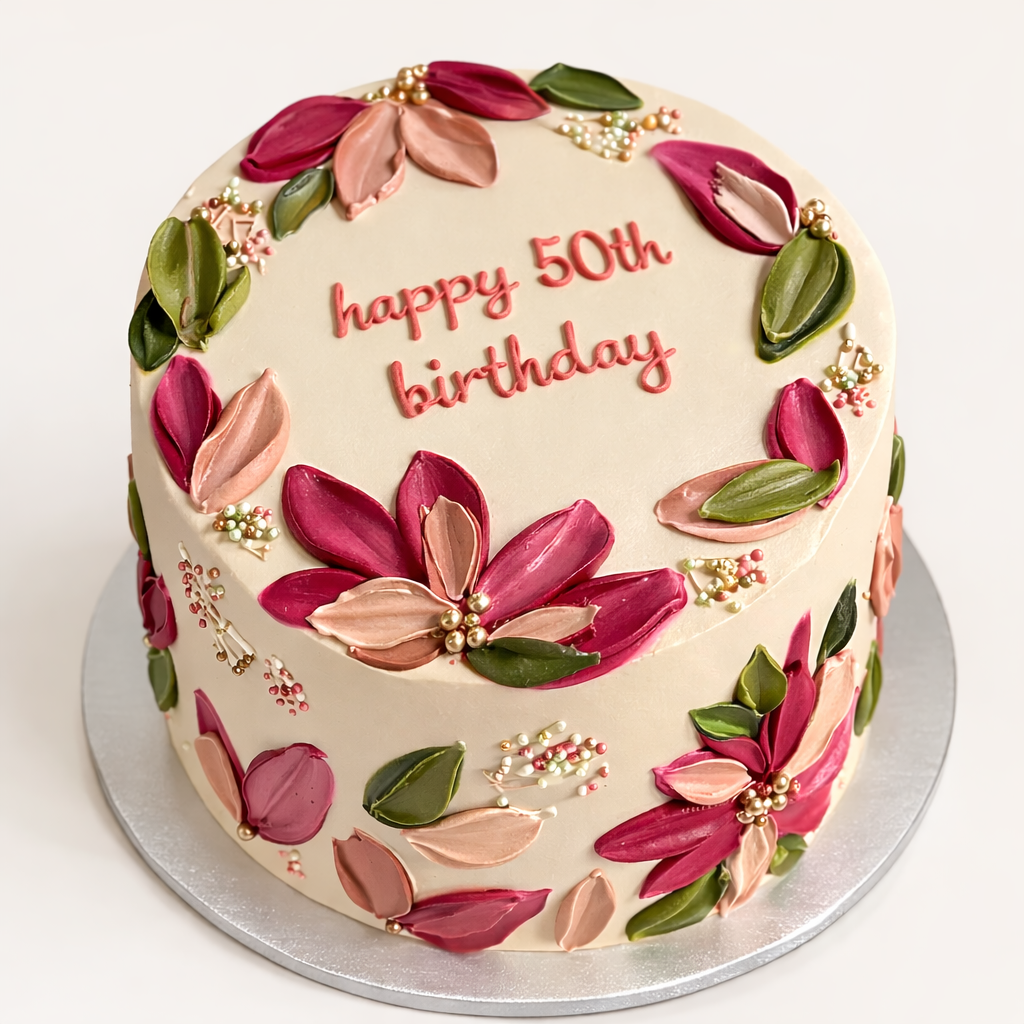 Blush Petal Elegance Cake