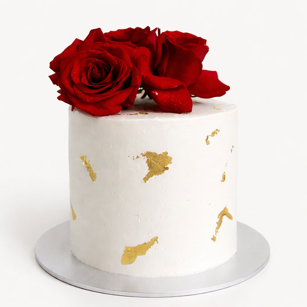 Scarlet Bloom Elegance Cake