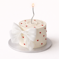 Elegant Bow Heart Cake