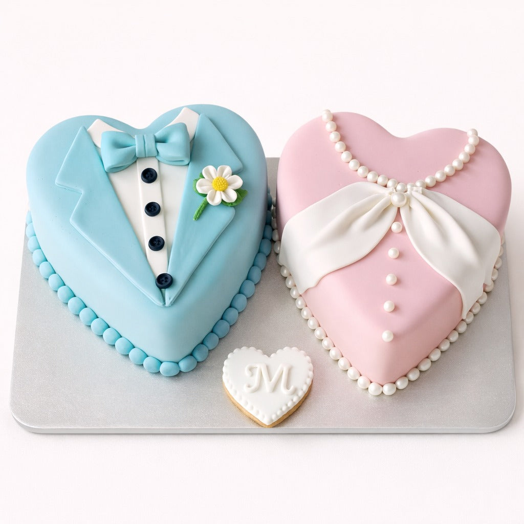 Perfect Pair Heart Cake