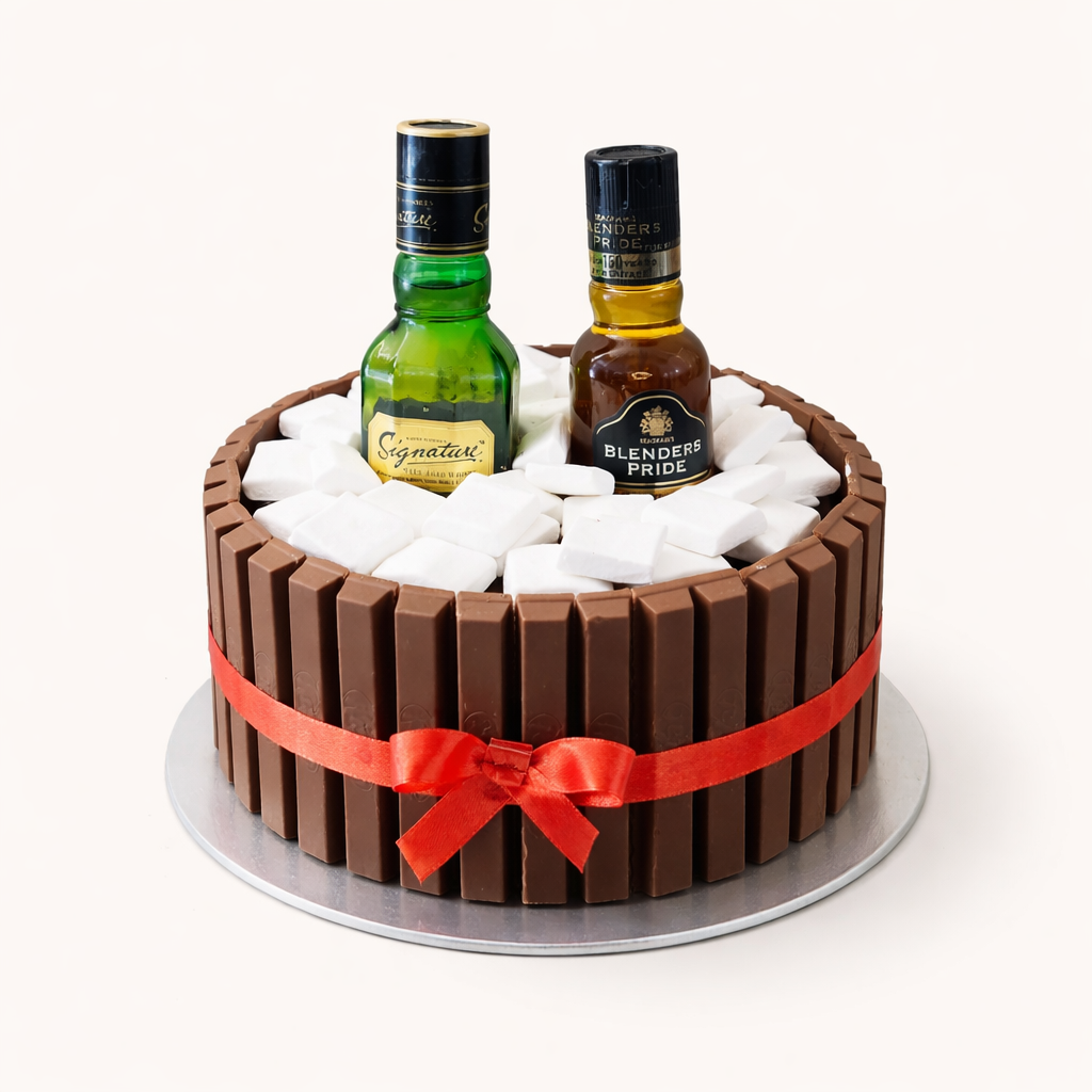 Chocolate Bar Celebration Alcohol Cake