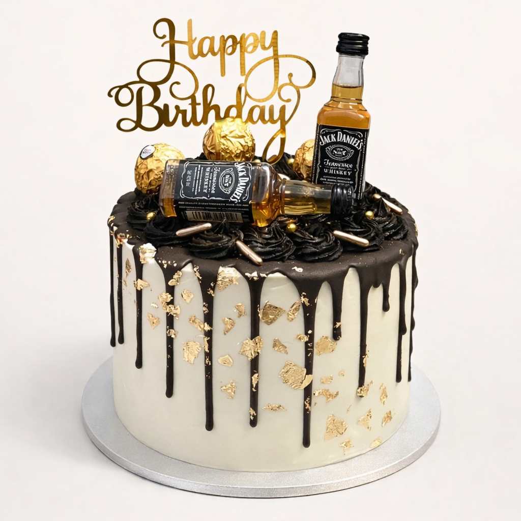 Midnight Gold Indulgence Alcohol Cake
