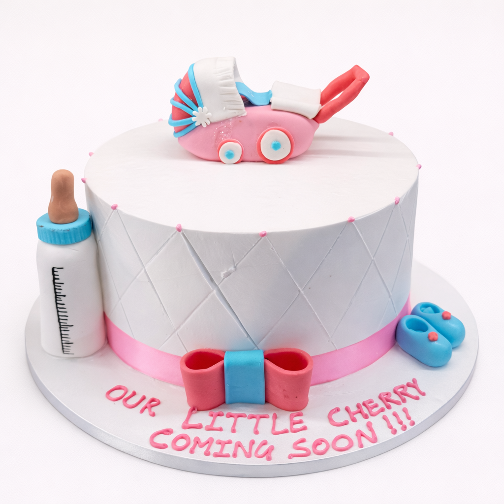 Little Cherry Baby Shower Cake