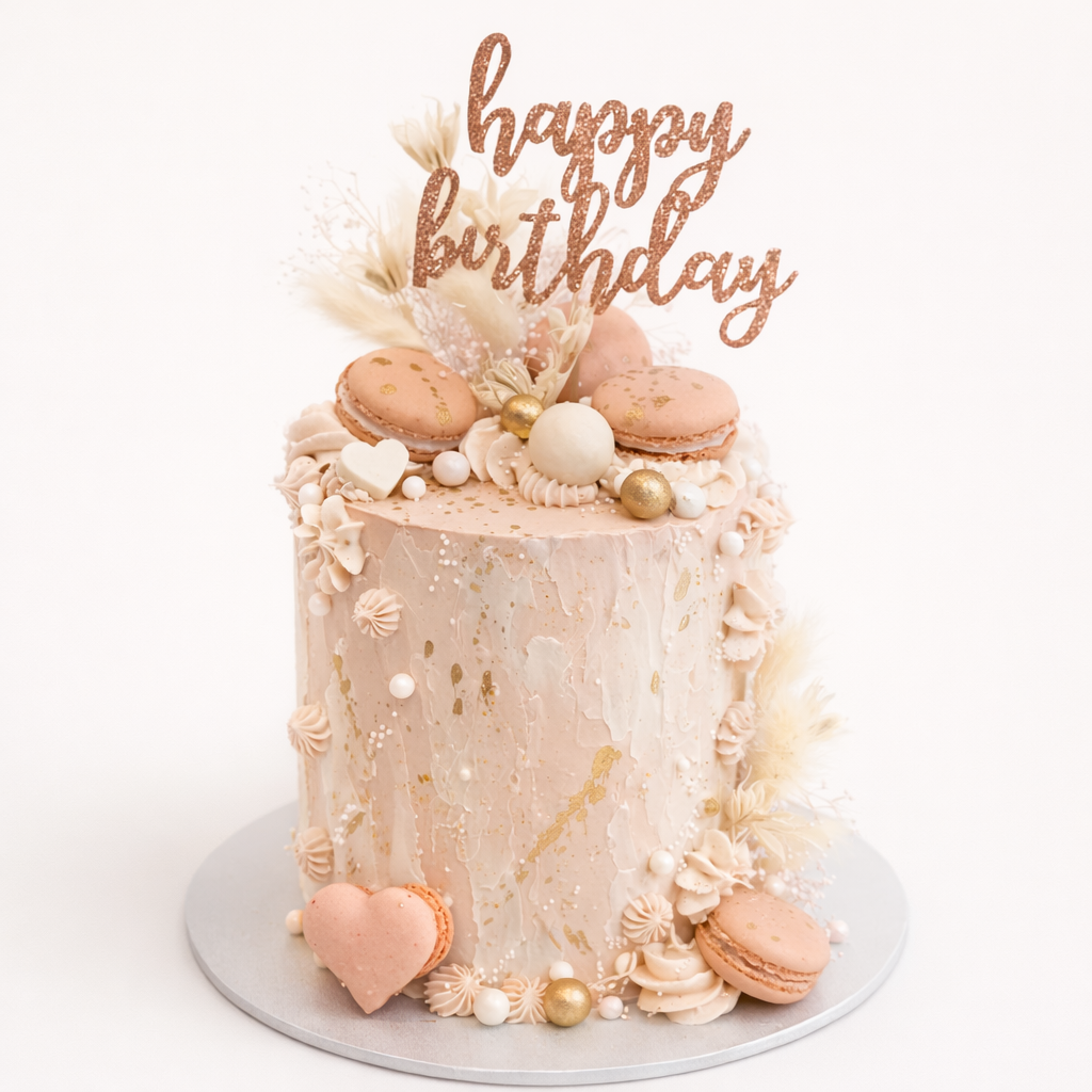 Blush Macaron Cake