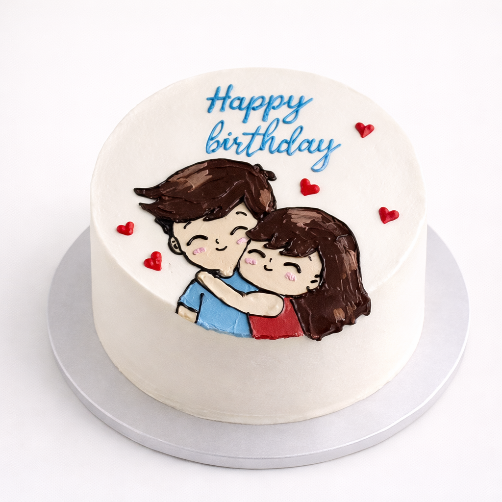 Cute Couple Celebration Cake