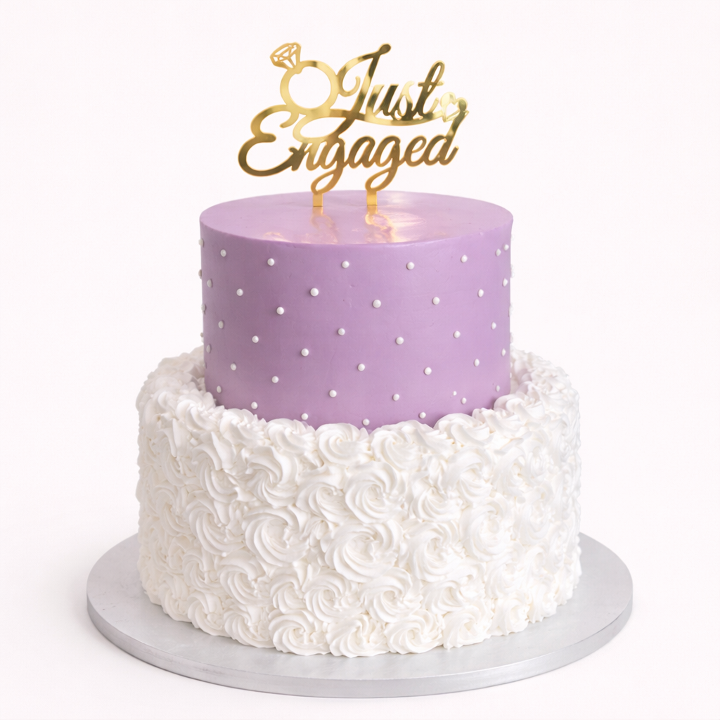 Lavender Engagement Cake