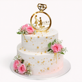 Elegant Bloom Engagement Cake