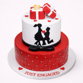 Just Engaged Proposal Cake