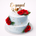 Elegant Engagement Rose Cake