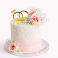 Pearl Blush Engagement Cake