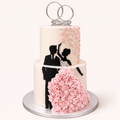Forever Begins Engagement Cake