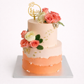 Peachy Engagement Cake