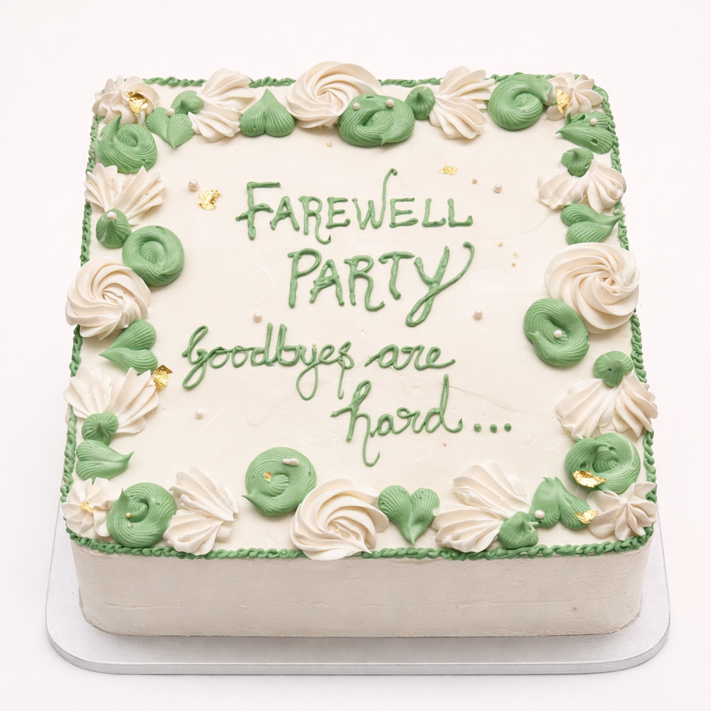 Goodbye and Good Luck Cake