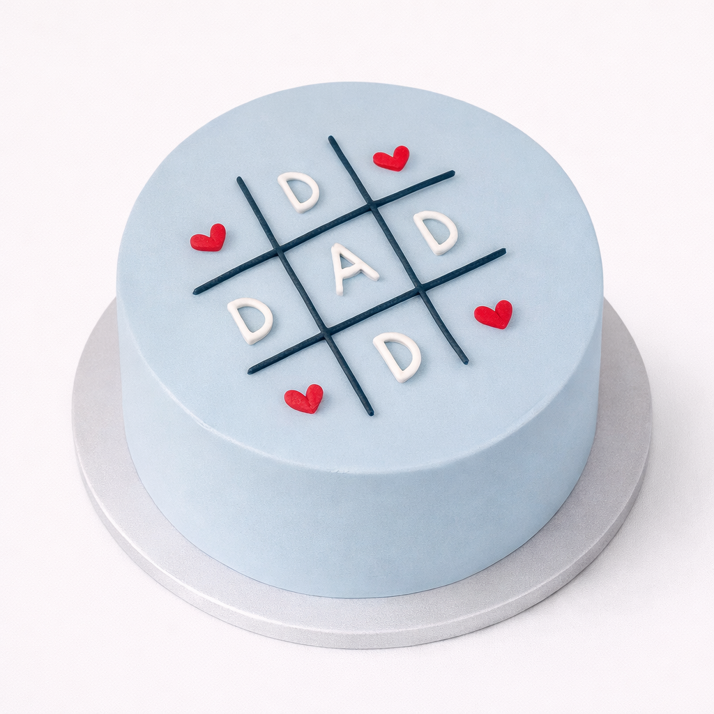 Tic Tac Dad Cake