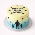 Dad Silhouette Celebration Cake