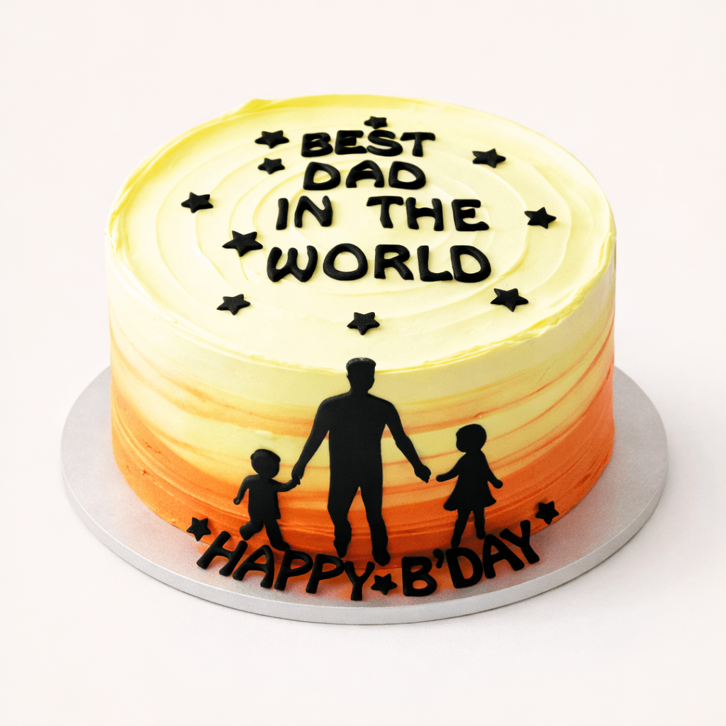 Best Dad Silhouette Cake
