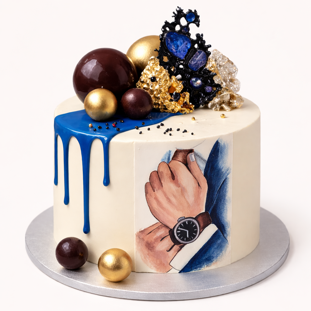 Midnight Luxe Drip Cake