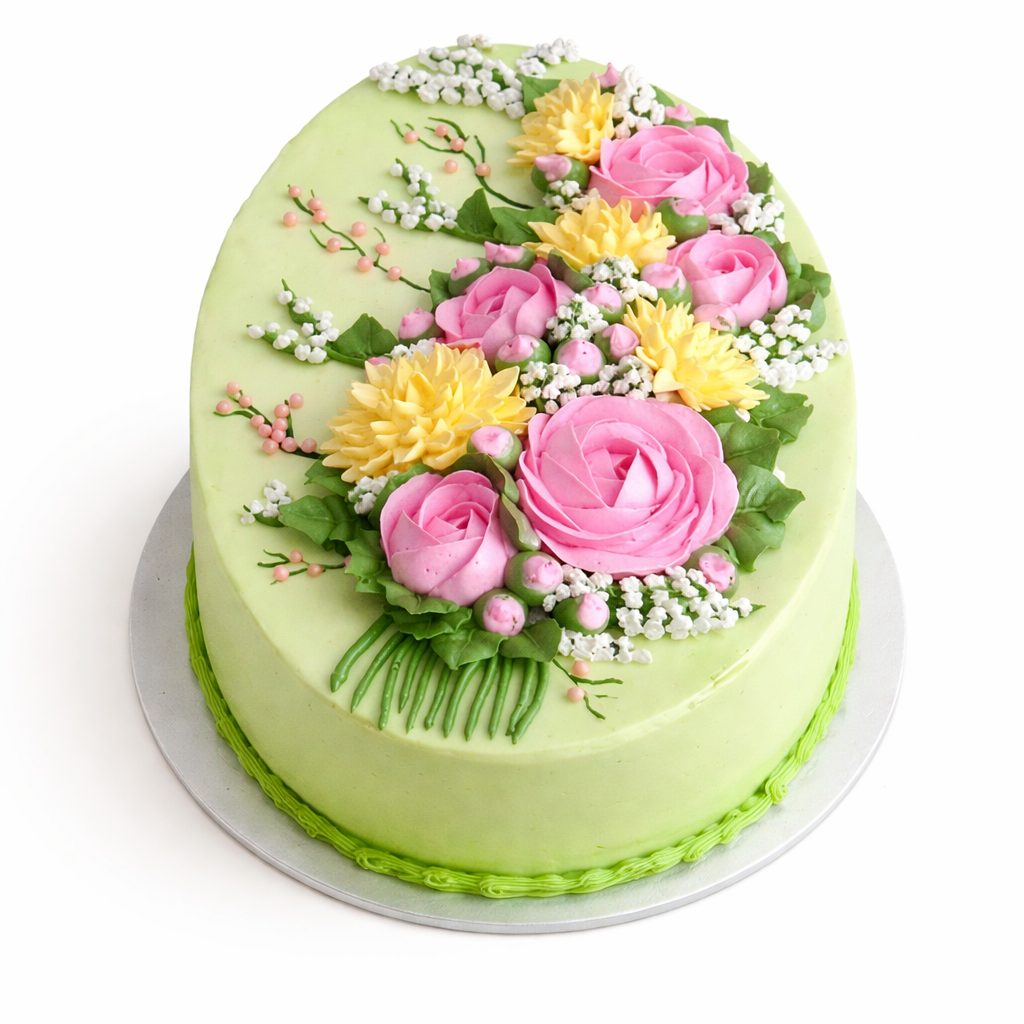 Floral Garden Cream Cake