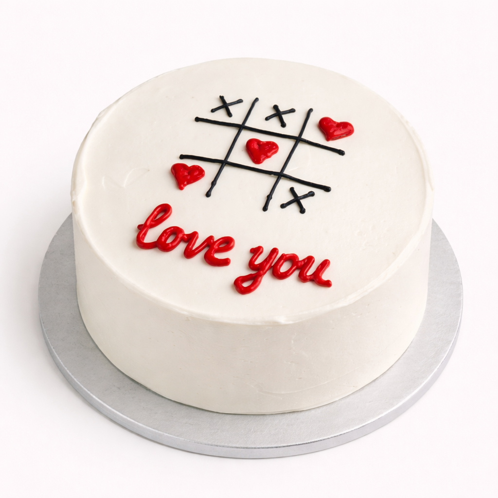 Tic Tac Toe love Classic Cake