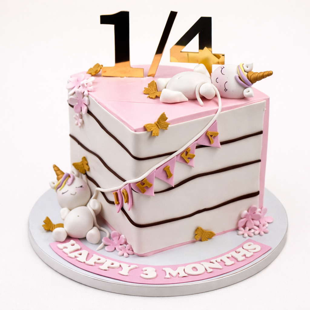 Unicorn Quarter Celebration Cake