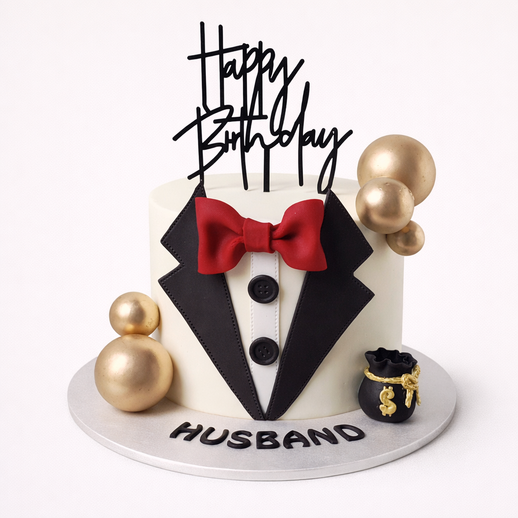 Tuxedo Birthday Cake