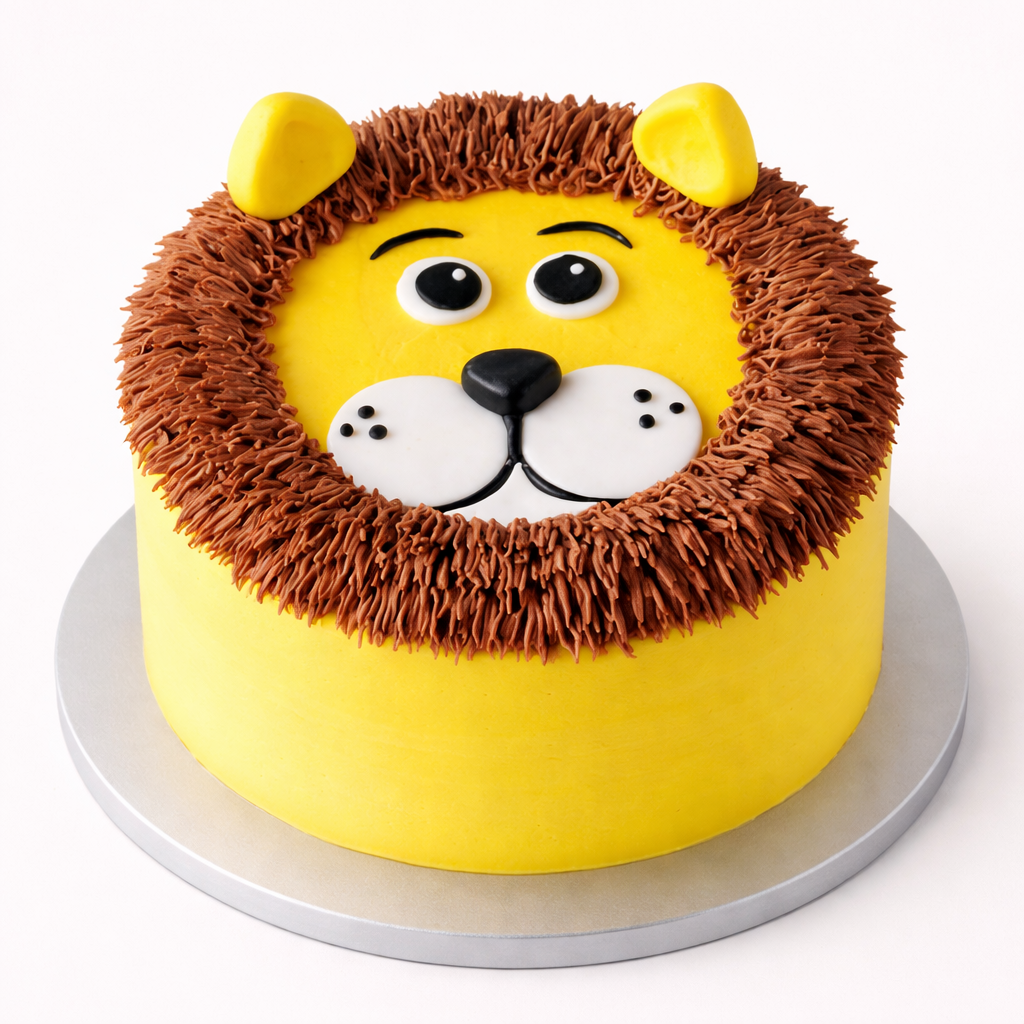 Little Lion Face Cake