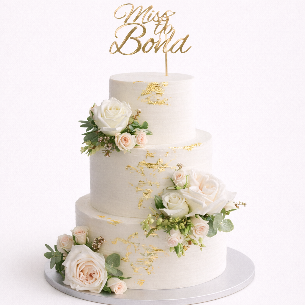 Elegant Wedding Floral Tier Cake