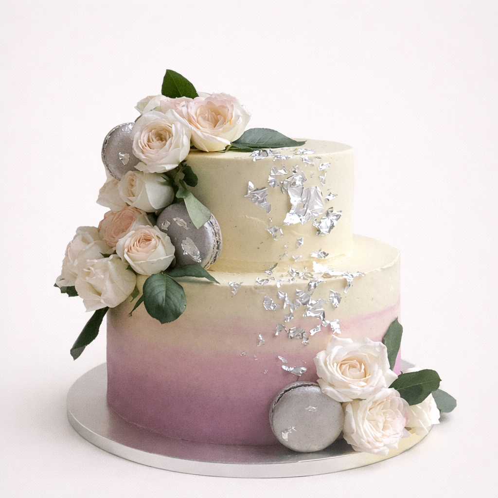 Blush Ombré Floral Luxe Cake