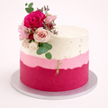 Blush Ombre Floral Cake
